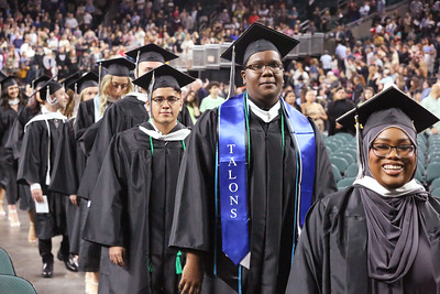 students at commencement