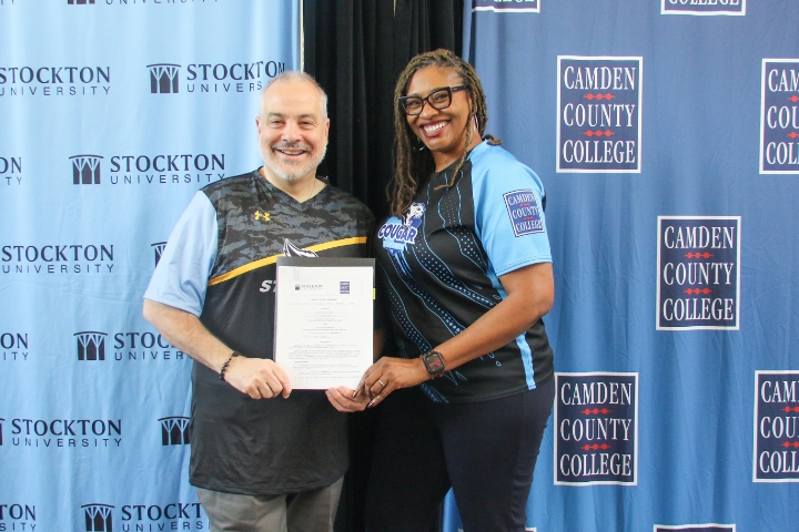 President Joe Bertolino and Camden County College President Lovell Pugh-Bassett.