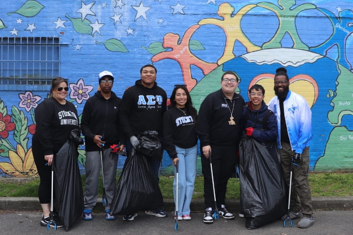 volunteers at clean up day in Atlantic City