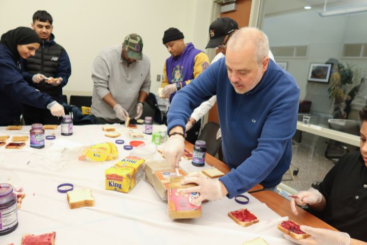 President Joe Bertolino at his first MLK Day of Service at Stockton University.