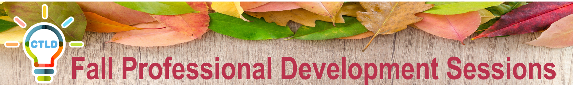 Fall 2025 Professional Development Sessions Banner