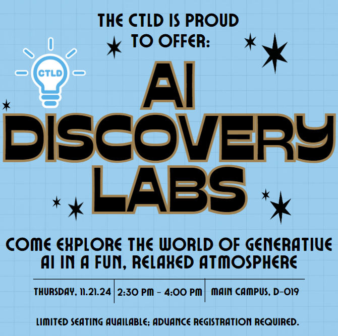 AI Discovery Lab - November 21 at 2:30 pm