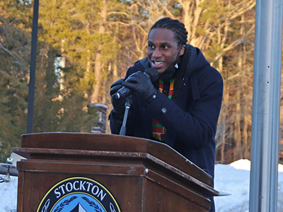 Kimoni Yaw Ajani during BHM Flag Raising, 2022