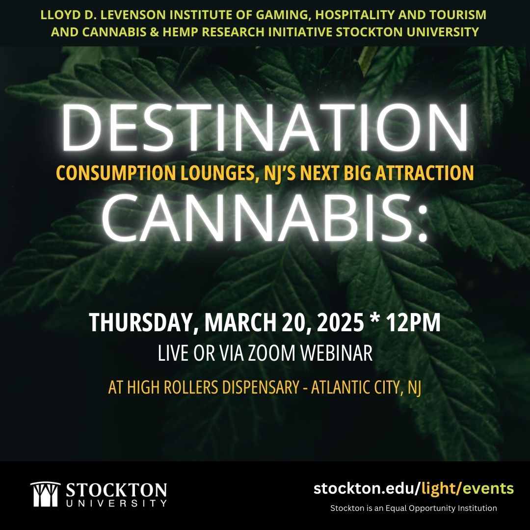 Destination Cannabis - Thursday, March 20, 2025 at 12pm at High Rollers Dispensary in Atlantic City