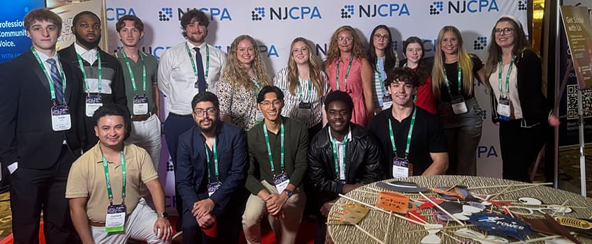 Stockton accounting students at NJCPA convention