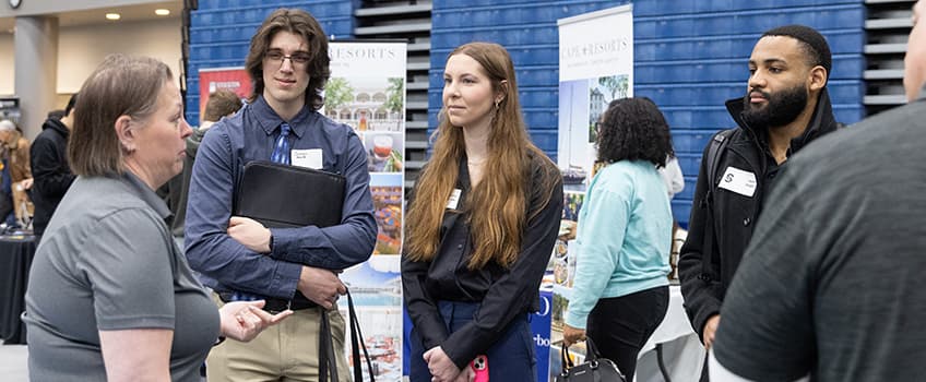 Stockton students attend Spring Career and Internship Fair on March 3