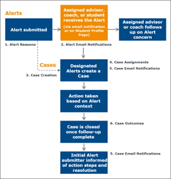 workflow of cases from once an alert is raised