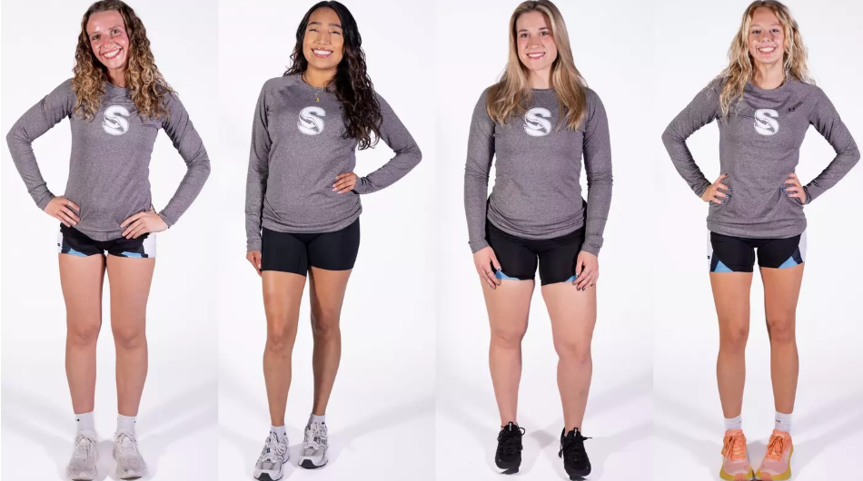 Four Stockton rowers