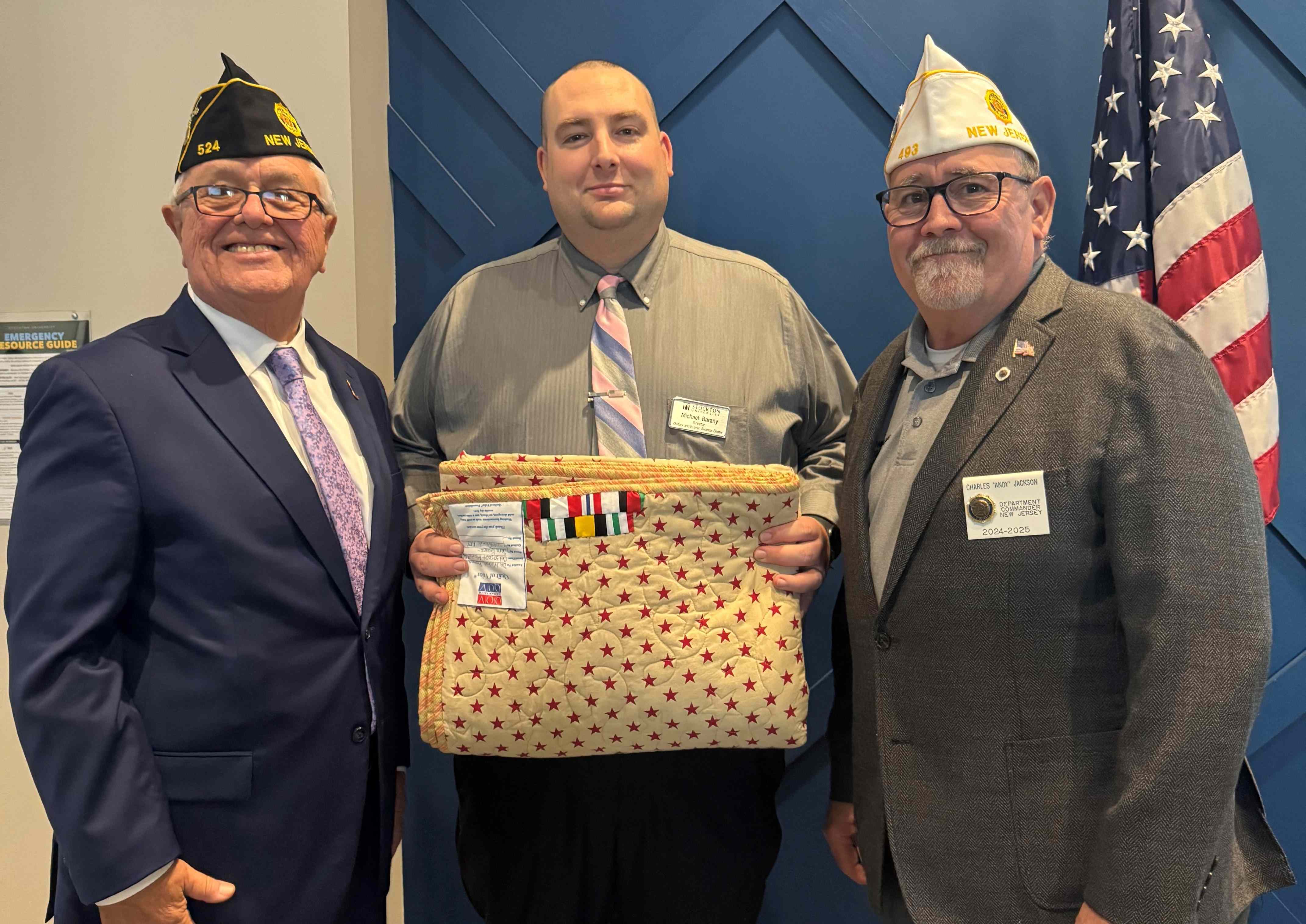 Barany Receives Quilt of Valor