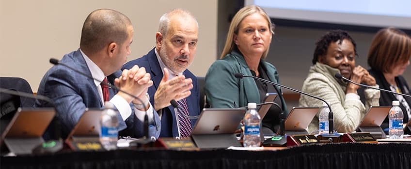 President Bertolino at December BOT meeting.