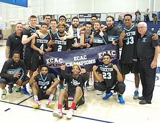 Stockton’s men’s basketball team wins its first ECAC championship.